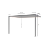 Przyścienna Pergola tarasowa aluminiowa NORDVIC Skyline LED Light - 3 x 4 m Antracyt
